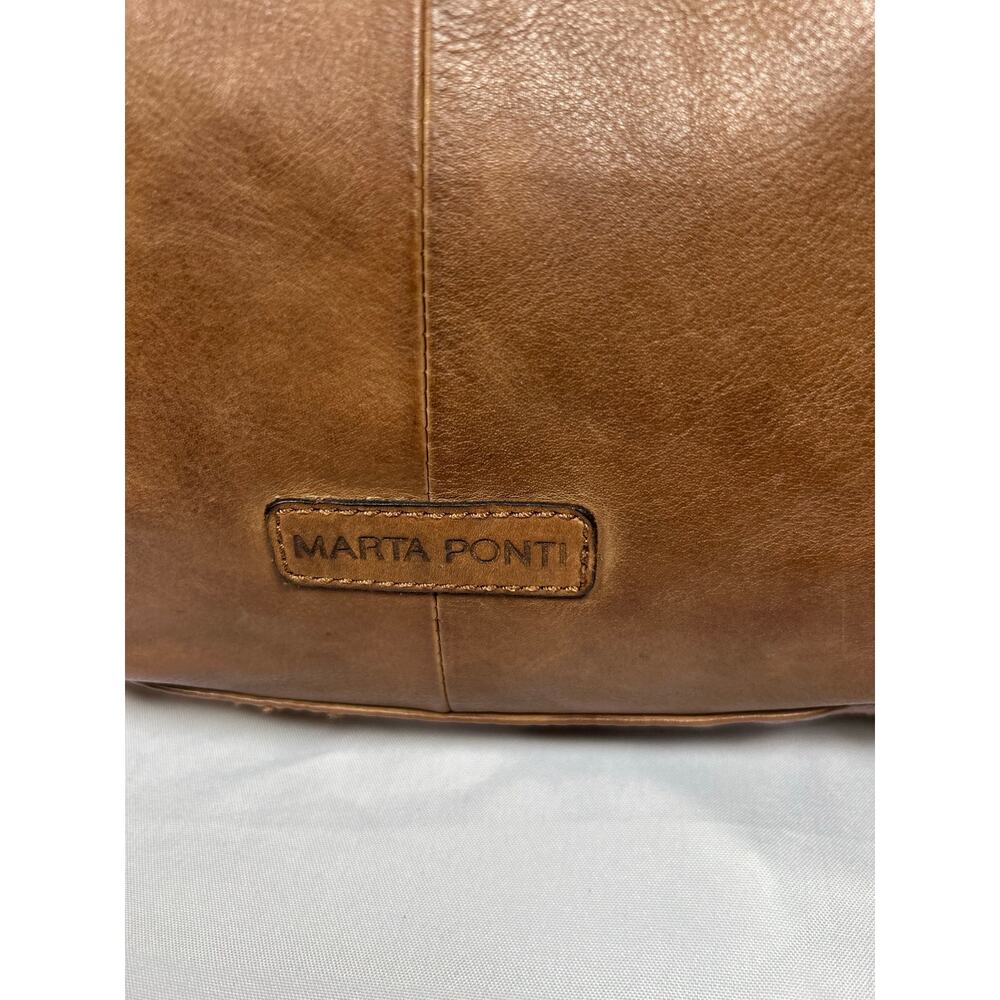 Marta Ponti Brown Woven genuine Leather
Shoulder Bag 13“ x 13“ happy minimalist - Picture 3 of 13